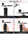 Airbrush Kit With Air Compressor For Nail Art Makeup Barber And Model Painting Wireless Air Brush System How to Use Guide