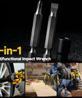 Half Inch Cordless Impact Wrench Set With Brushless Motor High Torque 850Nm 3200 RPM Includes 2x 4Ah Batteries And Fast Charger