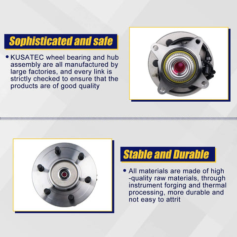 Beefed Up Front Wheel Bearing And Hub Assembly 515079 For Ford F-150 4x4 2005-2008 And Lincoln Mark LT 6 Lug With ABS