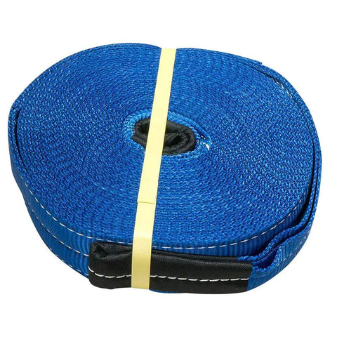 Zero Hassle Heavy Duty Tow Strap 3 X 30 Ft With 30K Lb Break Strength For Smooth Car And Rv Towing Includes Snug Storage Bag And Non Marking Hitch Loops Rock Solid Woven Polyester Tie Down Gear