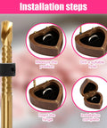 Installation steps for 25 Piece Brass Hidden Cylinder Hinges Kit With Drill Locator And L Shaped Hex Wrench for crafts