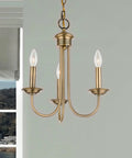 Antique Brass Mini Chandelier Medium Size Ceiling Light Fixture With Traditional Design, Durable Steel Build, Chic Vibe