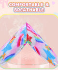 Kids KN95 Face Mask Disposable 50 Pack Small Size For Children Breathable Unicorn Design showing breathable fabric