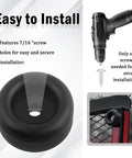 Heavy Duty 4 Pack 2.12 Inch Rubber Bumper Stops With Seven Sixteenth Inch Screw Holes For Trailer Ramp Doors And Truck Hatch Protection
