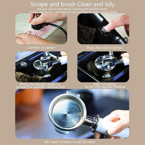 Kick The Old Grounds Out With Electric Portafilter Cleaner And Smart Knock Box Espresso Puck Suction Makes Daily Cleanup A No Hassle Win Keeps Your Bar Station Spotless For Pro Results Black. Step by step cleaning process.