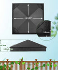 Image showing Heavy Duty Aluminum Pyramid Post Cap For 6 By 6 Wood Posts Matte Black Powder Coated Finish Weather Resistant