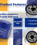 Engine Oil Filter Replaces OEM PF66 PF66F 12727115 55495105 for Chevy with durable blue shell features