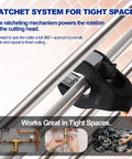 Ratcheting Tube Cutter For Tight Spaces With Ergonomic Handle And Sharp Blades That Easily Cut Copper Brass Aluminum Pipes