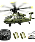 D21 Brushless RC Helicopter for Teens 6 Channel Stunt Copter With One Click Inverted Flight and accessories in green