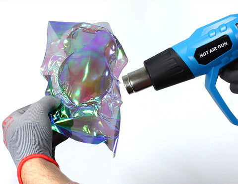 Blaze Turbo 3 Second Warm Up Rapid Heat 1500 Watt Corded Heat Gun with holographic material shrinking
