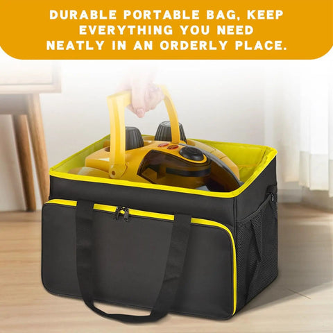 Heavy Duty Steam Cleaner Storage Tote With Flexible Slots For Holding Every Wand Filter And Spray Nozzle keeping your deep clean setup slick and fully loaded before you hit the road, featuring a portable design.