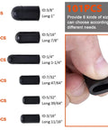 Assorted Rubber Vacuum Cap Kit For Automotive Hoses And Vacuum Lines Includes Caps Ranging From Three Sixteenths To Three Eighths Inch
