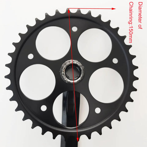 Black 36T chainring of 165mm crank arm single speed crankset for mountain and road bikes fixed gear 150mm diameter