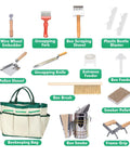Tools from Beekeeping Essentials Starter Kit For Beginners With Full Body Bee Suit Including Bee Smoker Beehive Frame Holder Frame Grip Hive Tool