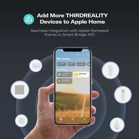 Smart Light Switch Starter Kit With Bridge No Wiring Needed displayed on smartphone controlling home devices