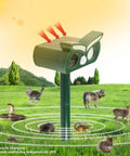 Solar Ultrasonic Outdoor Animal Deterrent Pack With Motion Sensor And Flash Light Keeps Deer Rabbits Squirrels Raccoons And Chipmunks Out Of Your Yard Humane Pest Repellent For Gardens And Lawns Keeps Pests At Bay, green ABS solar post mount