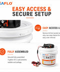 12V Portable Oil Change System For Boats And RVs, High Flow Oil Evacuator Pump With 4 Gallon Tank, secure setup shown