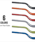 Six colored bike handlebars including black, orange, red, silver, green, and blue with "Funn" branding and the text "6 Colors".