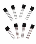 Assorted transistors from Dope Transistor Assortment Kit 600 Pieces, 30 Values, TO-92 Pack With 2N3904, BC550, S8050, and more