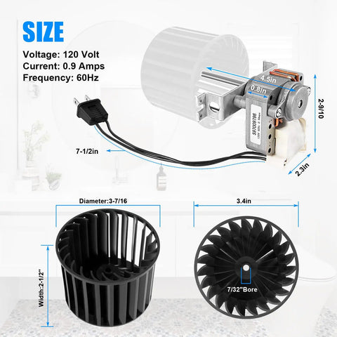 Upgraded Bathroom Fan Motor And Blower Assembly For Broan Nutone Ceiling Heaters Straight Fit Quiet Swap Easy Install Compatible With Model 162 164 Series No Headache Rock Solid Replacement Part