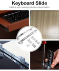Installation of 14 Inch Keyboard Drawer Slide Rails With Ball Bearings and Soft Close Mechanism for Under Desk Keyboard Tray