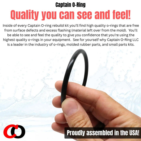 Hand holding O-ring from 12 O Ring Kit R0358000 For Jandy Zodiac Pool And Spa Filters Includes Twelve O Rings And Compatible With CV340 CV460 CV580 CL340 CL460 CL580 DEV And DEL Series