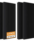 Premium Acoustic Foam Panels 4 Pack 48 By 24 By 2 Inch High Density Soundproof Wall Tiles in black