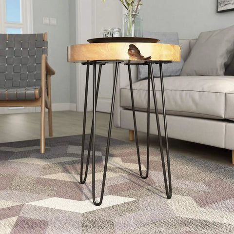 Hairpin Table Leg Set 20 Inch Solid Steel One Half Inch Thick With Rubber Floor Protectors For DIY Coffee Tables Benches Desks And Chairs Black 4 Pack