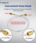 Wisscool 1/4 in refrigerant charging hoses, clear, 60 in, set of 3 with SAE female and male fittings