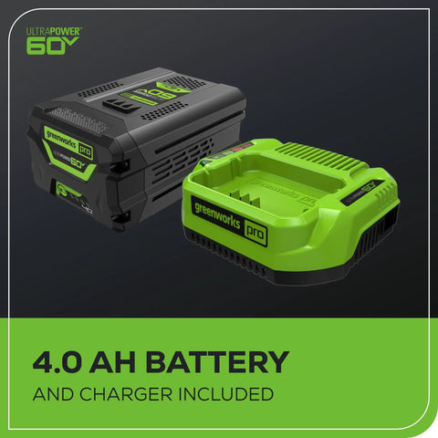 No Hassle 60V Cordless String Trimmer And 540 CFM Air Blower Yard Work Combo Set Featuring 13 Inch Dual Line Bump Head Battery Charger Included For Smashing Thick Brush And Handling Summer Maintenance Without Breaking A Sweat 4.0 AH battery and charger included