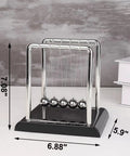 Desk Fidget Toy With Black Base Pendulum Balance Balls For Stress Relief Calming Science Gizmo Cool Office Decor Durable Metal Balls