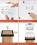 Installation steps for Solar Post Cap Lights Outdoor 20LM Waterproof Fence Cap Lights With 2 Modes on wooden post.