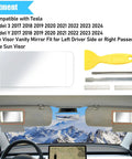Tesla Model 3 And Model Y Sun Visor Mirror Glass Replacement Plug And Play Install Left Driver or Right Passenger Side