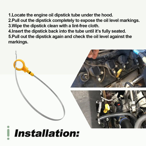 Engine Oil Dipstick Replacement For 2011 2017 F150 V6 3.5L And 3.7L Plus 2015 2018 Transit instructions