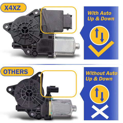 Hyundai Tucson Power Window Motor With Auto Up Down Replacement For Driver Side Front Left 2016 2020 Direct Fit OEM Quality 82450D3010 82450D3011 82450F8010 Durable Motor For Smooth Window Operation, front view