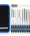 13 Piece Premium Small File Set With Diamond And Steel Files Cleaning Brush And Carrying Case for DIY projects.