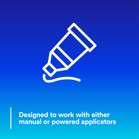 Illustration of a tube applicator for Window Weld Urethane Windshield Adhesive, High-Strength Fast-Cure One-Part Auto Glass Sealant