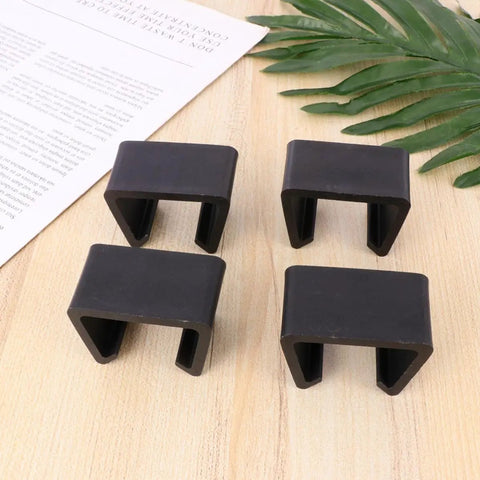 Wide Rattan Sofa Clips 4 Pack Couch Connectors for Sectional Sofas on wooden surface