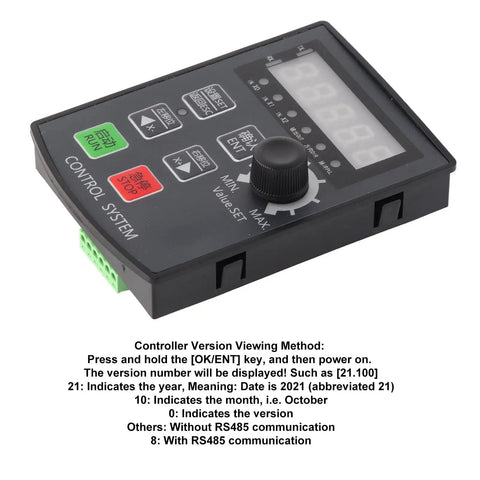 Motor Motion Control Module For Stepper And Servo Drives With 5 Digit Display And Multi Control Modes For Precise Positioning Angle And Loop Control DC 12 24V Plug And Play Ready For Industrial Automation black controller with knob and display