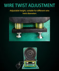Wire twist adjustment mechanism on Heavy Duty Wire Twister Machine For Copper Recycling for different wire sizes.