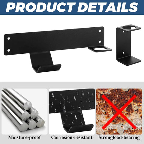Wall Mount Jack Stand Holder For Floor Jacks And Stands Stainless Steel Tool Organizer Rack, corrosion-resistant
