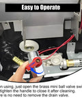 Brass Mini Ball Valve One Half Inch With PTFE Tape Included NPT Male And Female Shut Off Valves For RV And Trailer Life
