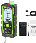 All In One 3 In 1 Laser Measuring Tool With 165 Ft Laser Measure, 33 Ft Green Cross Line Laser Level, 6.5 Ft Digital Tape Measure, Rechargeable Battery, Voice Broadcast, Multi Mode, Rugged Construction For Construction And Home Use, with case and USB cable