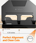 Heavy Duty 3 Hole Punch For Binders With 9 32nd Inch Holes 40 Sheet Capacity 50 Percent Less Effort Metal Construction Built In Paper Guide And Large Chip Tray 10,000 Uses HPX3