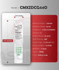 Wireless Universal Garage Door Opener Keypad CMXZDCG440 with dimensions and specifications displayed
