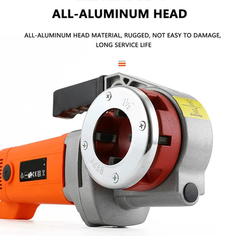 Hella Reliable Electric Pipe Threader And Portable Tapping Machine 110V 230V with all-aluminum head and precision cutting die.