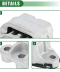Heavy Duty Engine Motor Mount Straight Bolt On Replacement For Buick Encore 2013 To 2022 And Chevy Trax 2015 To 2022 Solid Rubber Steel Vibration Dampener close-up detail view showing mounting holes and steel build.