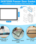 Upgraded 241872509 Freezer Door Gasket With Magnetic Seal And PVC Outer Layer For Frigidaire And Kenmore Refrigerators