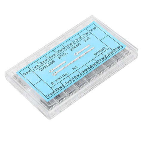 Stainless Steel Spring Bar Watch Pins Kit With 360 Pieces In 18 Sizes From 6mm To 23mm Comes With Handy Storage Box For Easy Watch Band Link Repairs
