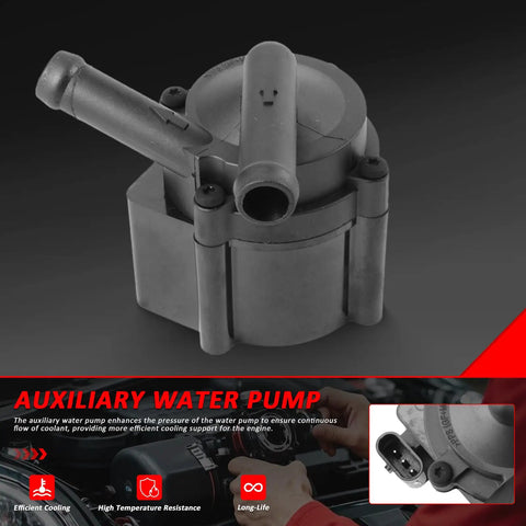 Heavy Duty Auxiliary Water Pump For BMW Mini Cooper Direct Swap Replacement 11537630368 side view showing cooling system part.